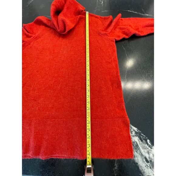 LOFT Rust orange cowl neck knit stretchy sweater LG - Picture 10 of 10